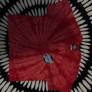 Super cute santa cruz red tie dye shirt